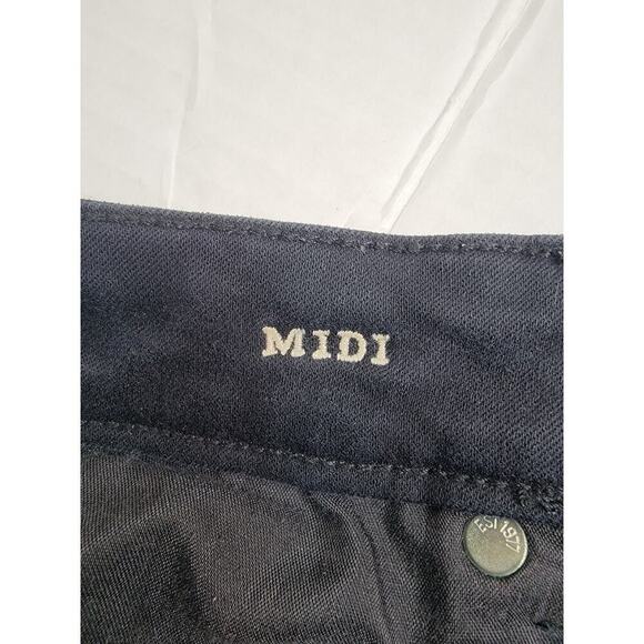 AMERICAN EAGLE Midi Jean Shorts Womens SZ 8 Stretch Festival Beachy Summer Black - Picture 3 of 6